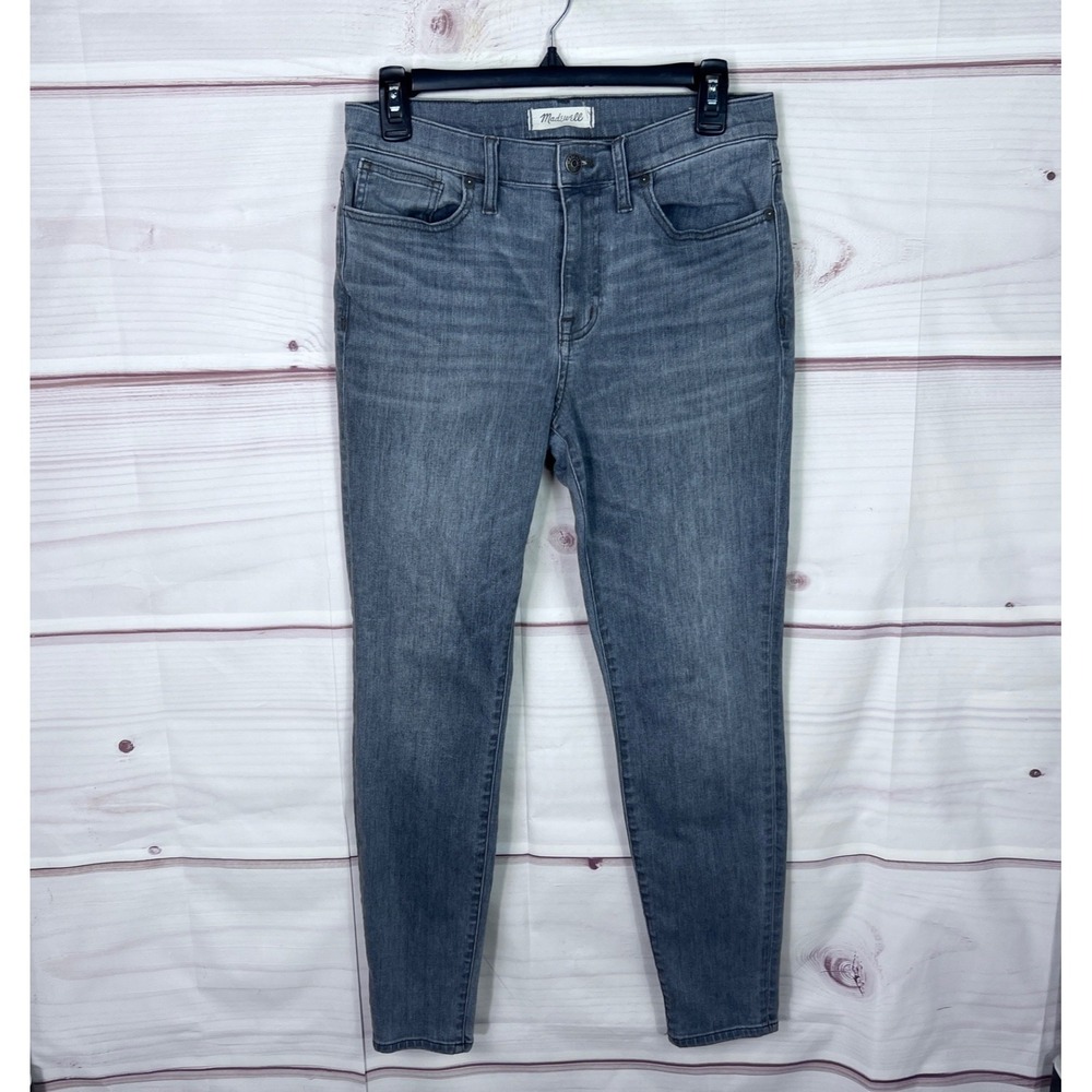 Madewell‎ Jeans Womens 29 Gray 9" Riser Super Skinny Denim Pockets Stretch